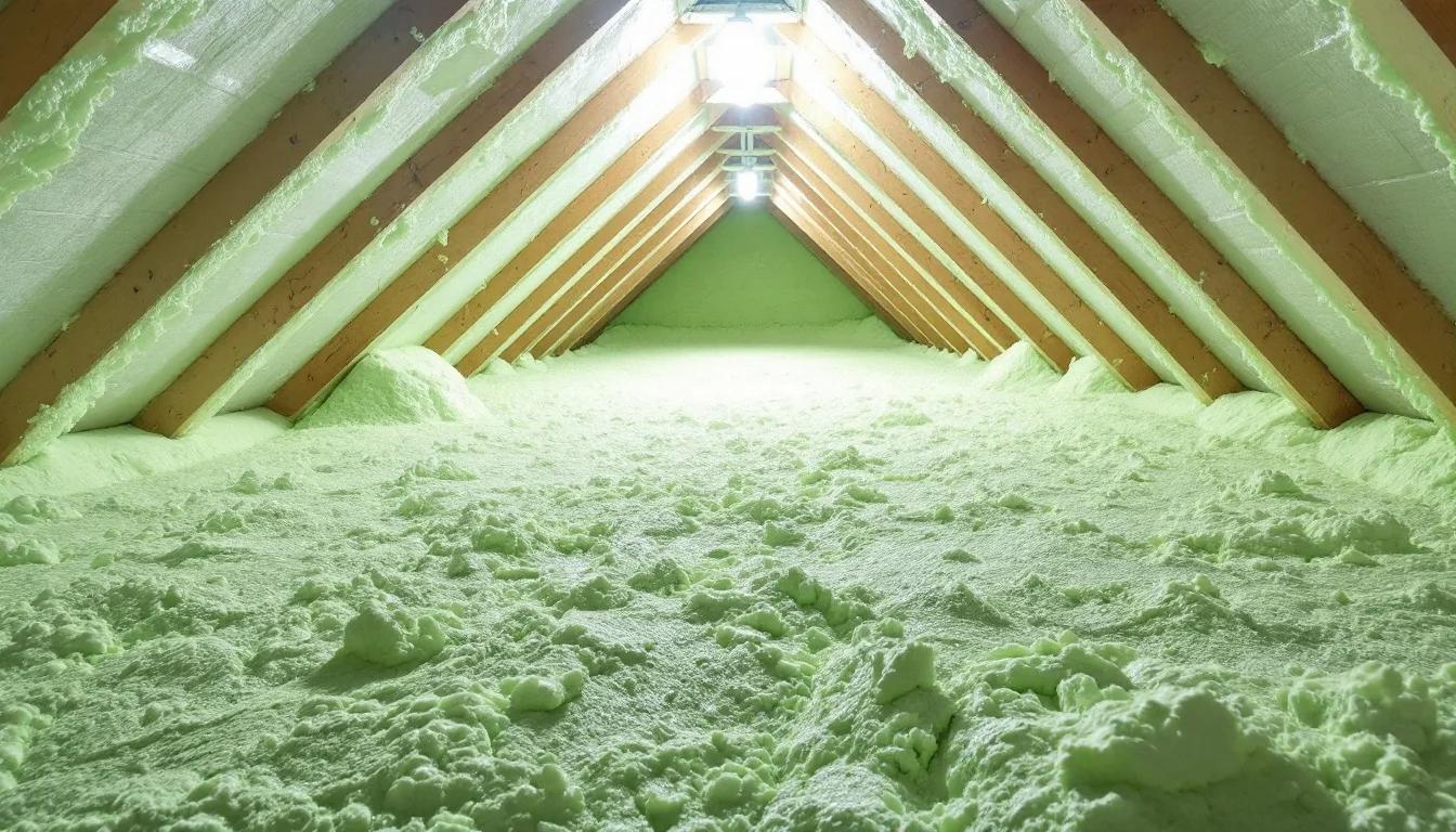 Attic spray foam insulation completed in East Peoria IL